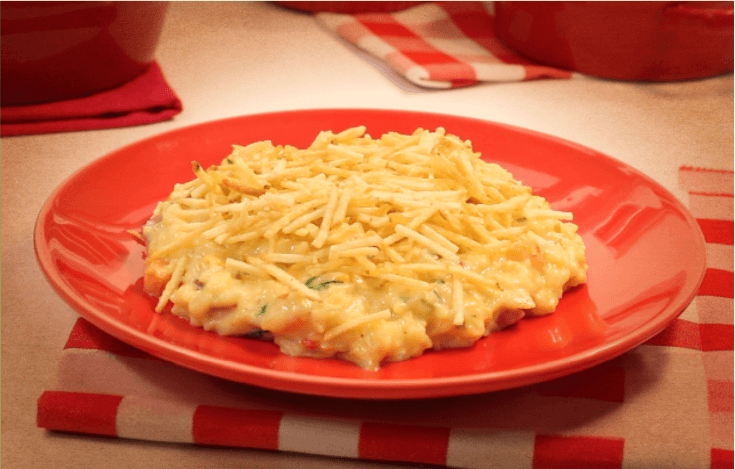 Arroz cremoso na panela de pressão